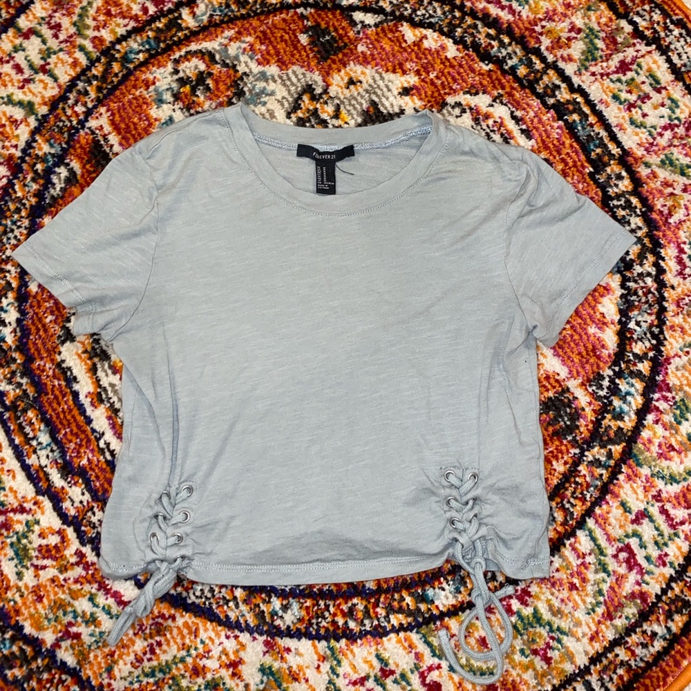 Forever 21 lace up crop top